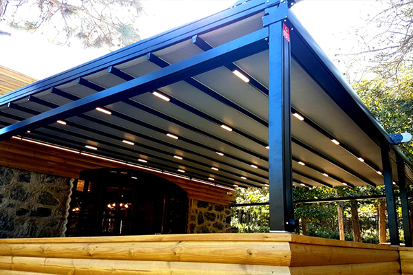 motorlu pergola proje